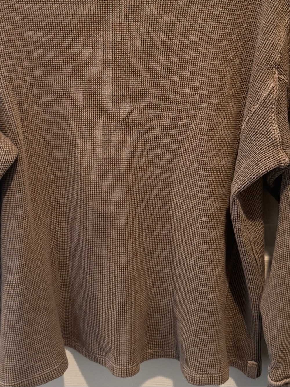 We The Free Womens Taupe Waffle Knit Long-Sleeve Top Size L - Picture 16 of 16